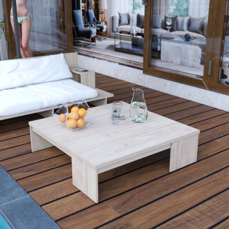 يمكن زيادة معدل استخدام كل لوح خشبي كبير. أرجل الطاولة بارتفاع ٢٥ سم. طاولة قهوة منخفضة الارتفاع، مناسبة للاستخدام الخارجي. كما يمكنك زيادة ارتفاع أرجل الطاولة لتصبح بنفس ارتفاع طاولة القهوة في غرفة المعيشة.